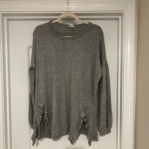 Boho style top with wide sleeves